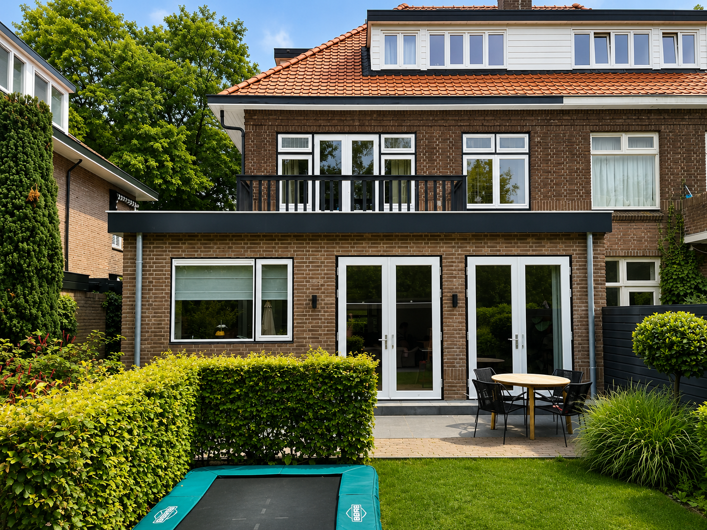 Uitbouw van woning met nieuwe kozijnen gerealiseerd door Biernat
